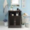 MDF Bathroom Storage Cabinet with Shutter Doors and Adjustable Shelves
